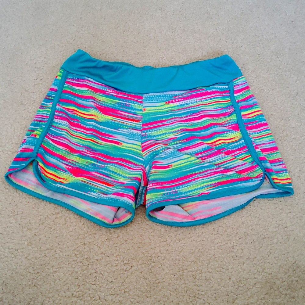 Rainbow spandex shorts